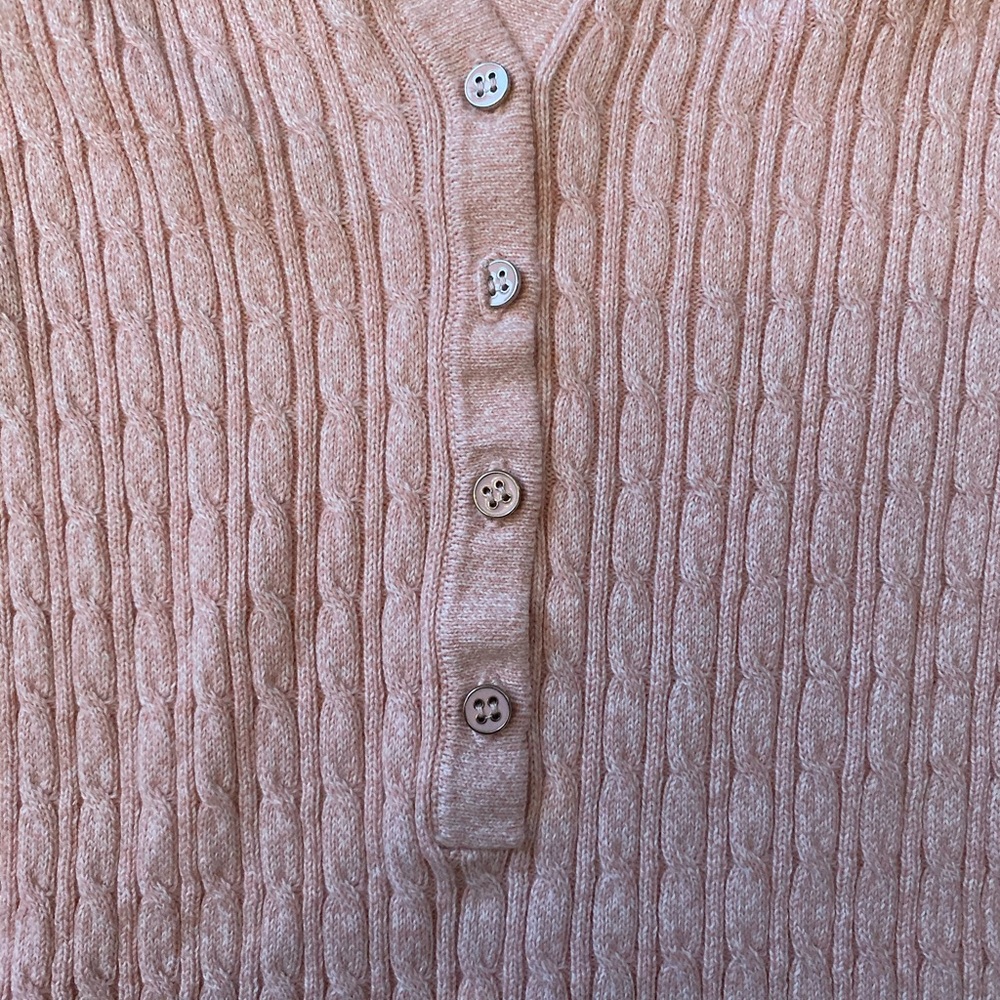 Pink Cable Knit Sweater NWT